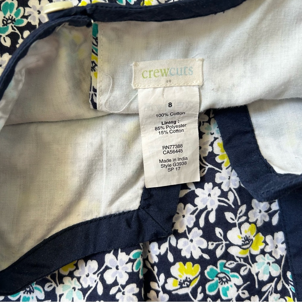 Crewcuts Sleeveless Cotton Floral Dress, Size 8 - Picture 7 of 7